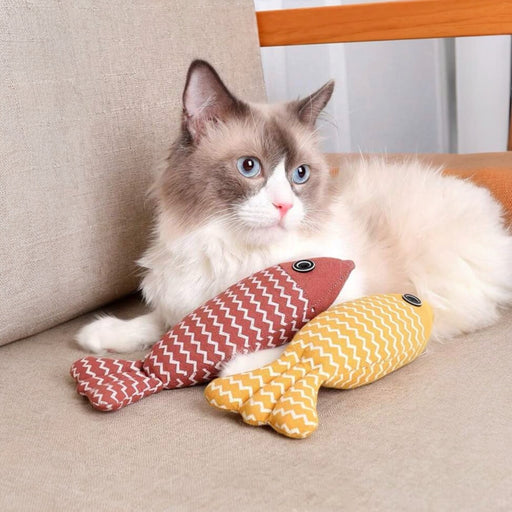 Katzenspielzeug  Fisch mit Katzenminze