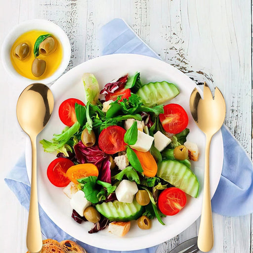 Salatbesteck gold