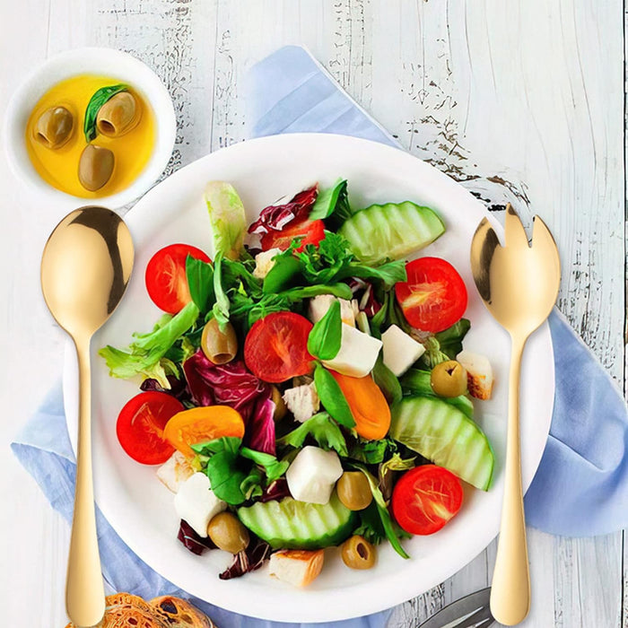 Salatbesteck gold
